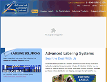 Tablet Screenshot of advancedlabelingsystems.com